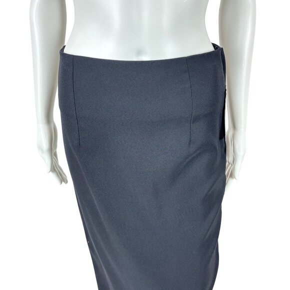 XOXO Black Skirt Womens Size Medium 00's High Waist Pencil Wiggle Retro - Picture 3 of 10